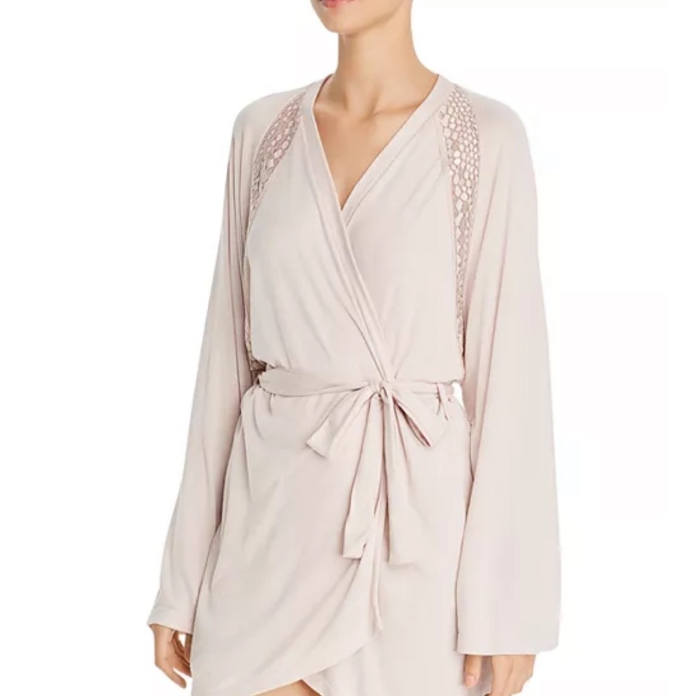 Cosabella Women’s Robe | Blush Pink Sweet Dreams Robe with Lace Trim | Medium